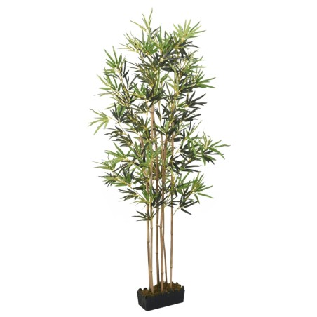 vidaXL Árbol de bambú artificial con 368 hojas verde 80 cm