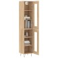 vidaXL Aparador de madera contrachapada roble Sonoma 34,5x34x180 cm vidaXL Aparador de madera contrachapada roble Sonoma 34,5x34x180 cm