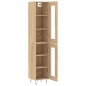 vidaXL Aparador de madera contrachapada roble Sonoma 34,5x34x180 cm vidaXL Aparador de madera contrachapada roble Sonoma 34,5x34x180 cm