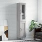 vidaXL Aparador alto madera contrachapada gris Sonoma 34,5x34x180 cm vidaXL Aparador alto madera contrachapada gris Sonoma 34,5x34x180 cm