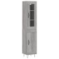vidaXL Aparador alto madera contrachapada gris Sonoma 34,5x34x180 cm vidaXL Aparador alto madera contrachapada gris Sonoma 34,5x34x180 cm