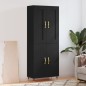 vidaXL Aparador alto madera contrachapada negro 69,5x34x180 cm vidaXL Aparador alto madera contrachapada negro 69,5x34x180 cm