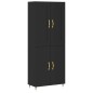 vidaXL Aparador alto madera contrachapada negro 69,5x34x180 cm vidaXL Aparador alto madera contrachapada negro 69,5x34x180 cm
