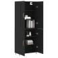 vidaXL Aparador alto madera contrachapada negro 69,5x34x180 cm vidaXL Aparador alto madera contrachapada negro 69,5x34x180 cm