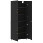 vidaXL Aparador alto madera contrachapada negro 69,5x34x180 cm vidaXL Aparador alto madera contrachapada negro 69,5x34x180 cm