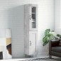 vidaXL Aparador de madera contrachapada gris hormigón 34,5x34x180 cm vidaXL Aparador de madera contrachapada gris hormigón 34,5x34x180 cm