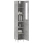 vidaXL Aparador de madera contrachapada gris hormigón 34,5x34x180 cm vidaXL Aparador de madera contrachapada gris hormigón 34,5x34x180 cm