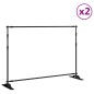 vidaXL Soportes de telón de fondo 2 uds acero negro 305x243 cm vidaXL Soportes de telón de fondo 2 uds acero negro 305x243 cm