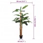 vidaXL Árbol de plátano artificial 18 hojas verde 150 cm vidaXL Árbol de plátano artificial 18 hojas verde 150 cm