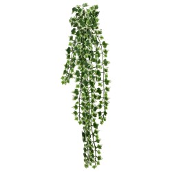 vidaXL Plantas artificiales colgantes 12 uds verde y blanco 90 cm