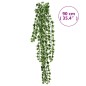 vidaXL Plantas artificiales colgantes 12 uds verde y blanco 90 cm vidaXL Plantas artificiales colgantes 12 uds verde y blanco 90 cm