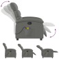 vidaXL Sillón de masaje reclinable de tela gris oscuro vidaXL Sillón de masaje reclinable de tela gris oscuro