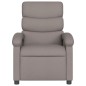 vidaXL Sillón de masaje reclinable de tela gris taupé