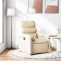 vidaXL Sillón reclinable de tela crema vidaXL Sillón reclinable de tela crema