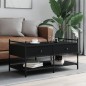 vidaXL Mesa de centro madera de ingeniería negro 99x50x50 cm vidaXL Mesa de centro madera de ingeniería negro 99x50x50 cm