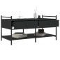vidaXL Mesa de centro madera de ingeniería negro 99x50x50 cm vidaXL Mesa de centro madera de ingeniería negro 99x50x50 cm