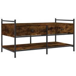 vidaXL Mesa de centro madera de ingeniería roble ahumado 99x50x50 cm