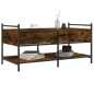 vidaXL Mesa de centro madera de ingeniería roble ahumado 99x50x50 cm vidaXL Mesa de centro madera de ingeniería roble ahumado 99x50x50 cm