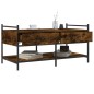 vidaXL Mesa de centro madera de ingeniería roble ahumado 99x50x50 cm vidaXL Mesa de centro madera de ingeniería roble ahumado 99x50x50 cm