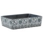vidaXL Lavabo de encimera rectangular cerámica negro azul 46x35,5x13cm vidaXL Lavabo de encimera rectangular cerámica negro azul 46x35,5x13cm