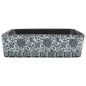 vidaXL Lavabo de encimera rectangular cerámica negro azul 46x35,5x13cm vidaXL Lavabo de encimera rectangular cerámica negro azul 46x35,5x13cm