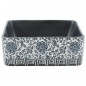 vidaXL Lavabo de encimera rectangular cerámica negro azul 46x35,5x13cm vidaXL Lavabo de encimera rectangular cerámica negro azul 46x35,5x13cm