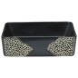 vidaXL Lavabo sobre encimera rectangular cerámica negro 46x35,5x13 cm vidaXL Lavabo sobre encimera rectangular cerámica negro 46x35,5x13 cm
