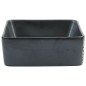 vidaXL Lavabo sobre encimera rectangular cerámica negro 46x35,5x13 cm vidaXL Lavabo sobre encimera rectangular cerámica negro 46x35,5x13 cm