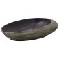vidaXL Lavabo sobre encimera ovalado cerámica morado gris 59x40x14 cm vidaXL Lavabo sobre encimera ovalado cerámica morado gris 59x40x14 cm
