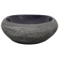 vidaXL Lavabo sobre encimera ovalado cerámica morado gris 59x40x14 cm vidaXL Lavabo sobre encimera ovalado cerámica morado gris 59x40x14 cm