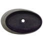 vidaXL Lavabo sobre encimera ovalado cerámica morado gris 59x40x14 cm vidaXL Lavabo sobre encimera ovalado cerámica morado gris 59x40x14 cm