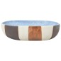 vidaXL Lavabo sobre encimera ovalado cerámica multicolor 59x40x14 cm