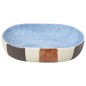 vidaXL Lavabo sobre encimera ovalado cerámica multicolor 59x40x14 cm