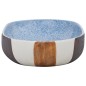 vidaXL Lavabo sobre encimera ovalado cerámica multicolor 59x40x14 cm