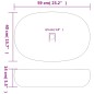 vidaXL Lavabo sobre encimera ovalado cerámica multicolor 59x40x14 cm