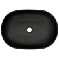 vidaXL Lavabo sobre encimera ovalado cerámica negro y azul 59x40x14 cm vidaXL Lavabo sobre encimera ovalado cerámica negro y azul 59x40x14 cm