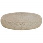 vidaXL Lavabo sobre encimera ovalado cerámica arena 59x40x15 cm vidaXL Lavabo sobre encimera ovalado cerámica arena 59x40x15 cm