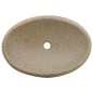 vidaXL Lavabo sobre encimera ovalado cerámica arena 59x40x15 cm vidaXL Lavabo sobre encimera ovalado cerámica arena 59x40x15 cm