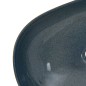 vidaXL Lavabo sobre encimera ovalado cerámica arena y azul 59x40x14 cm