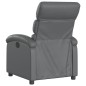 vidaXL Sillón reclinable de cuero sintético gris vidaXL Sillón reclinable de cuero sintético gris