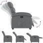 vidaXL Sillón reclinable de cuero sintético gris vidaXL Sillón reclinable de cuero sintético gris