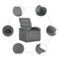 vidaXL Sillón reclinable de cuero sintético gris vidaXL Sillón reclinable de cuero sintético gris