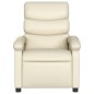 vidaXL Sillón reclinable de cuero sintético crema