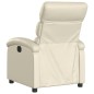 vidaXL Sillón reclinable de cuero sintético crema