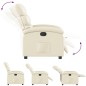 vidaXL Sillón reclinable de cuero sintético crema