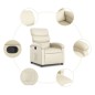 vidaXL Sillón reclinable de cuero sintético crema