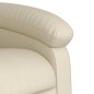 vidaXL Sillón reclinable de cuero sintético crema