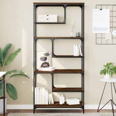vidaXL Estantería madera de ingeniería roble marrón 81x36x176 cm