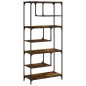 vidaXL Estantería madera de ingeniería roble ahumado 81x36x176 cm vidaXL Estantería madera de ingeniería roble ahumado 81x36x176 cm