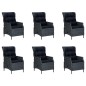 vidaXL Juego de comedor para jardín de 7 piezas gris oscuro vidaXL Juego de comedor para jardín de 7 piezas gris oscuro